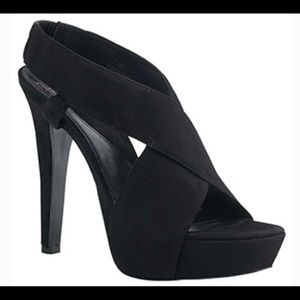 Diane Von Furstenberg Suede Zia Heel Sandal Sz 9.5